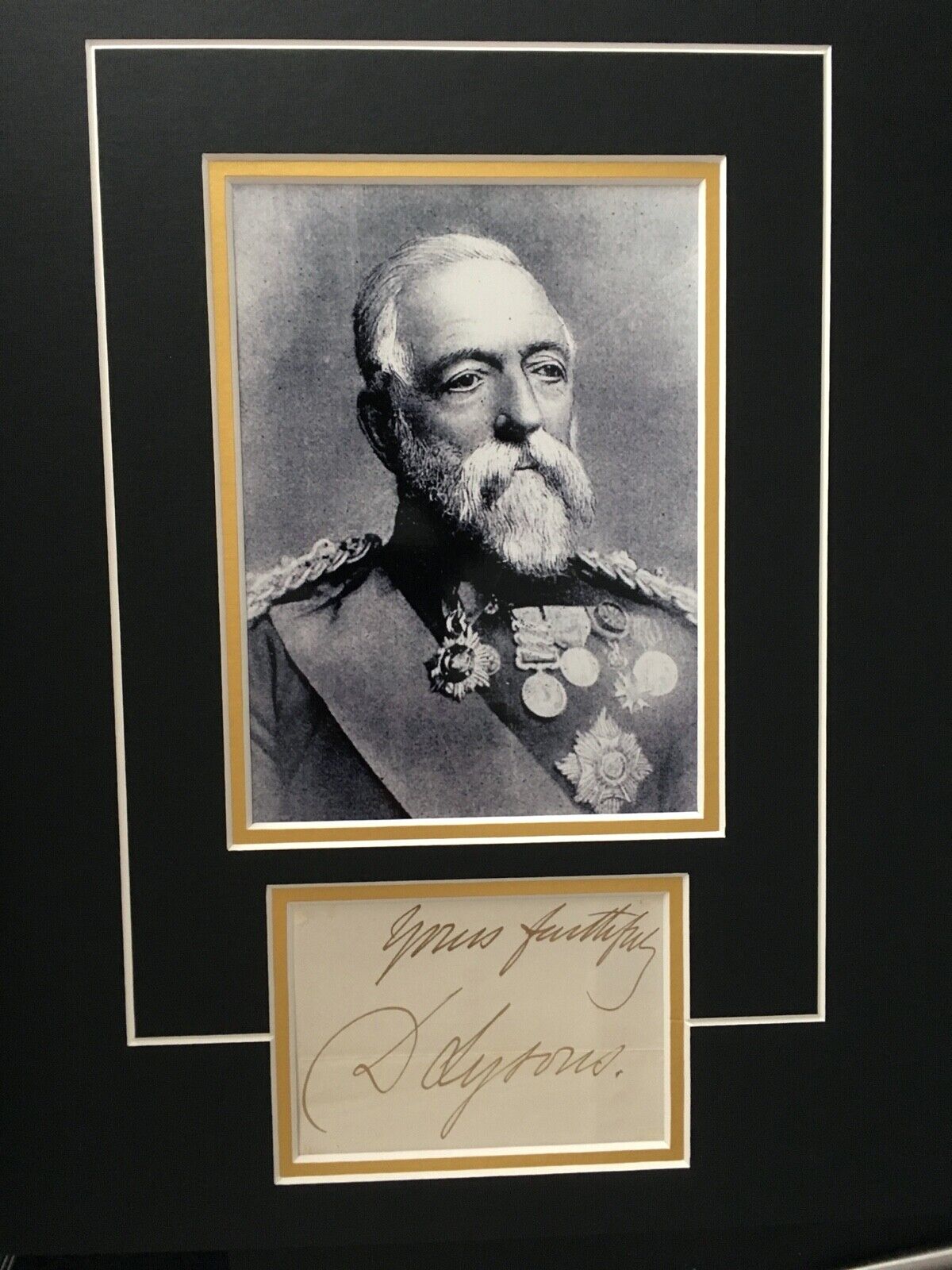 DANIEL LYSONS - ARMY OFFICER DURING CRIMEAN WAR - SIGNED Photo Poster painting DISPLAY