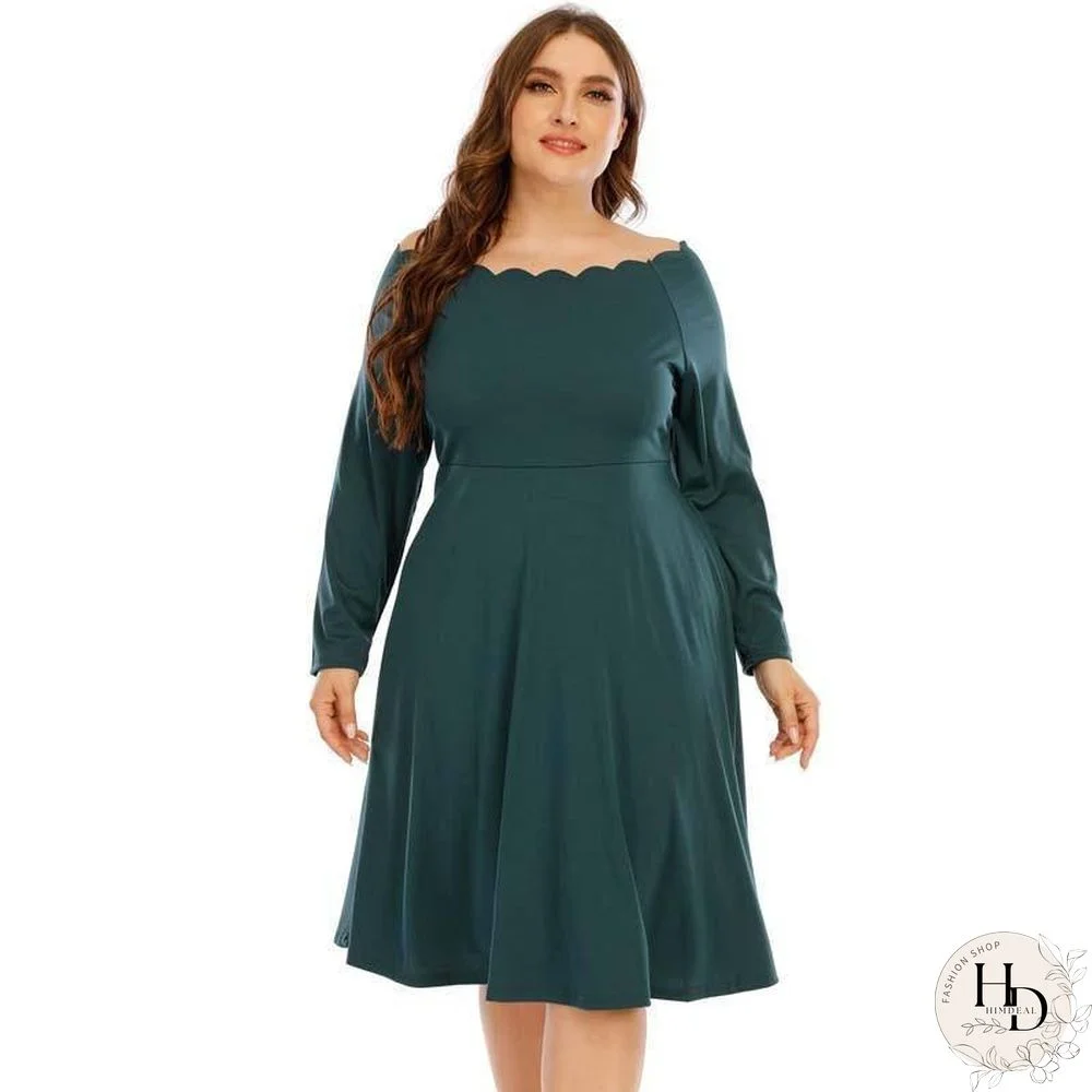 Spring Sexy Off Shoulder Dress Women Midi Oversized Dresses Ladies High Waist Knitted Plus Size Dresses for Women 4XL