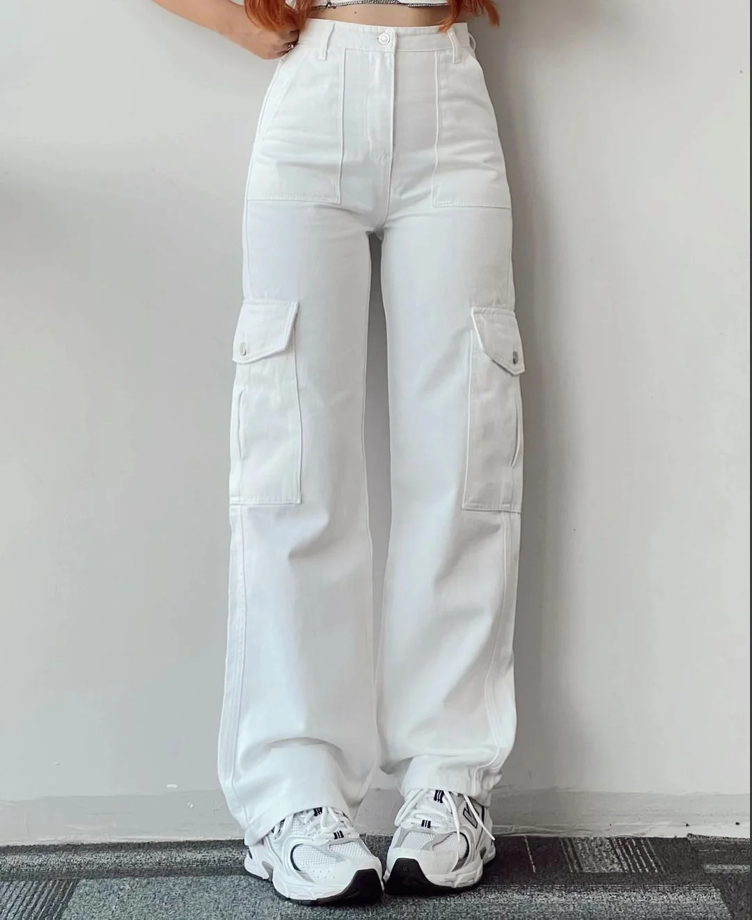 Nigikala Nigikala New Jump Casual Trousers Mid-Rise Three-Dimensional Pocket Trousers Waist-Up Trousers