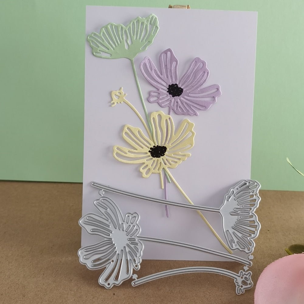 Lacy Poppies Lotus Metal Cutting Dies Stencils for DIY Scrapbooking Album Stamp Paper Card Embossing New  Die Cut