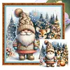 Christmas Gnomes And Elk-11CT Stamped Cross Stitch 40*40cm/15.75*15.75in tapestrymarket