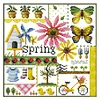 Stamped Cross Stitch-Spring Pattern ( 26 X 26cm)