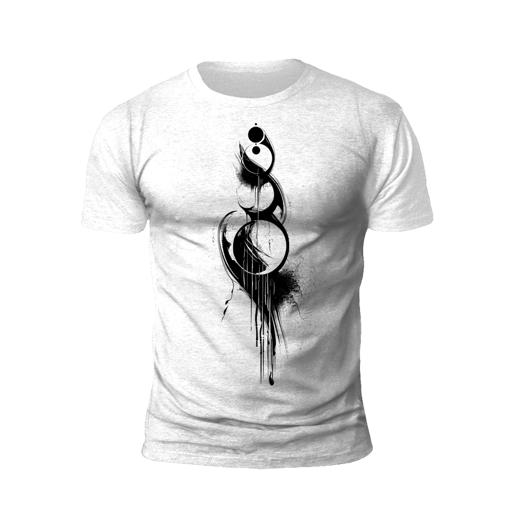 Harmony in Contrast: Yin Yang Art T-Shirt