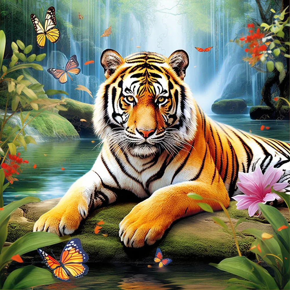 Diamond Painting - Full Round Drill - Forest Tiger(Canvas|30*30cm)