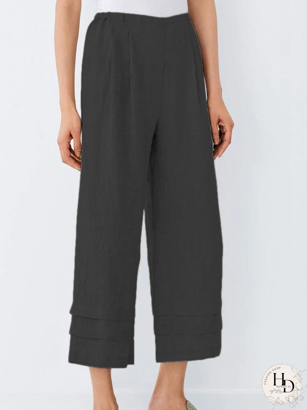 Simple & Basic Cotton-Blend Pants