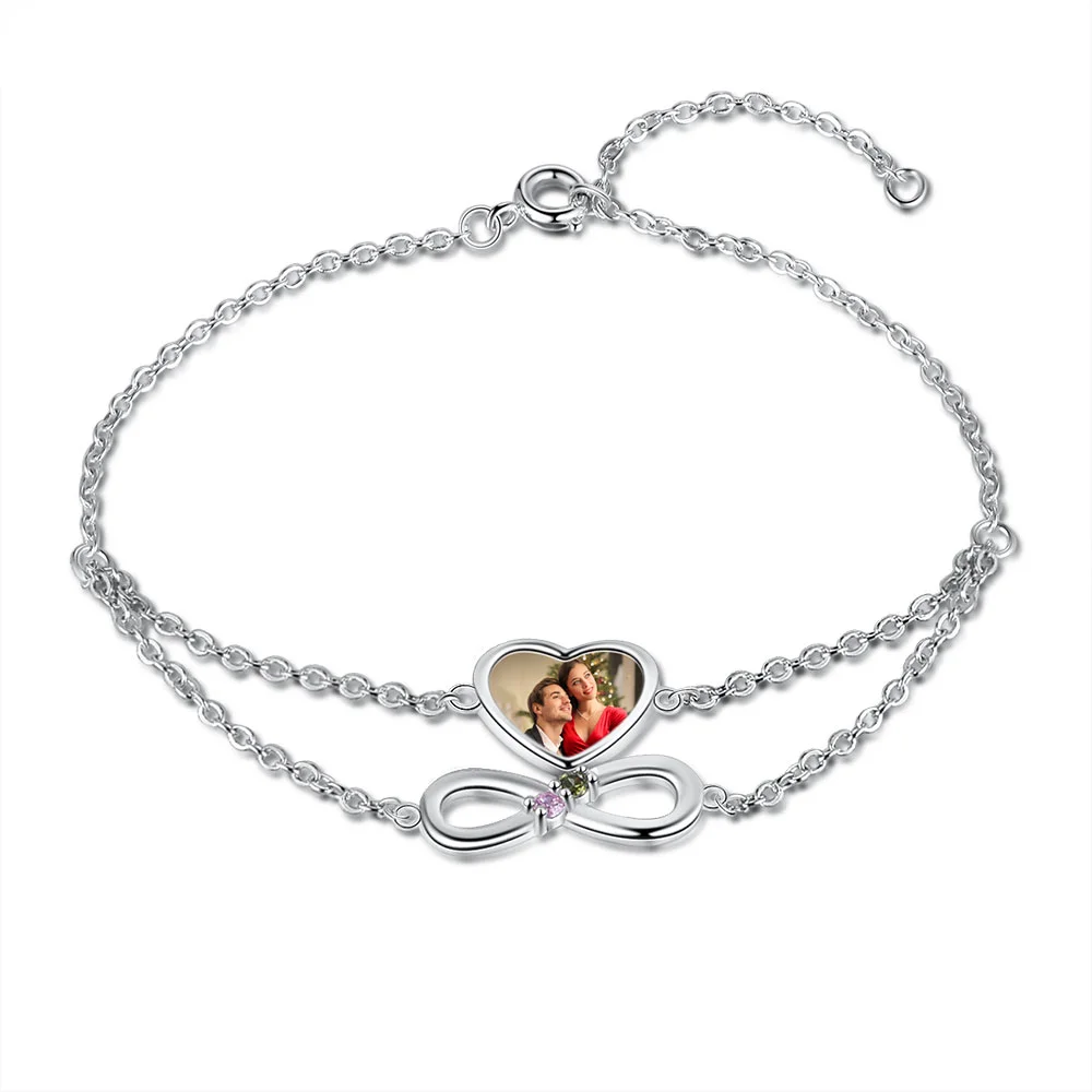 Foto Armband mit 2 Geburtssteinen Kettenmachen