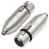 1/8in TRS Female To 3Pin XLR Female Aduio Adapter Lockable Gender Changer Audio Coupler Connectors for Mixer Microphone Power Amplifier