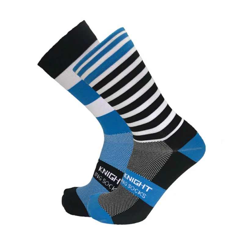 Blue Stripes Cycling Socks