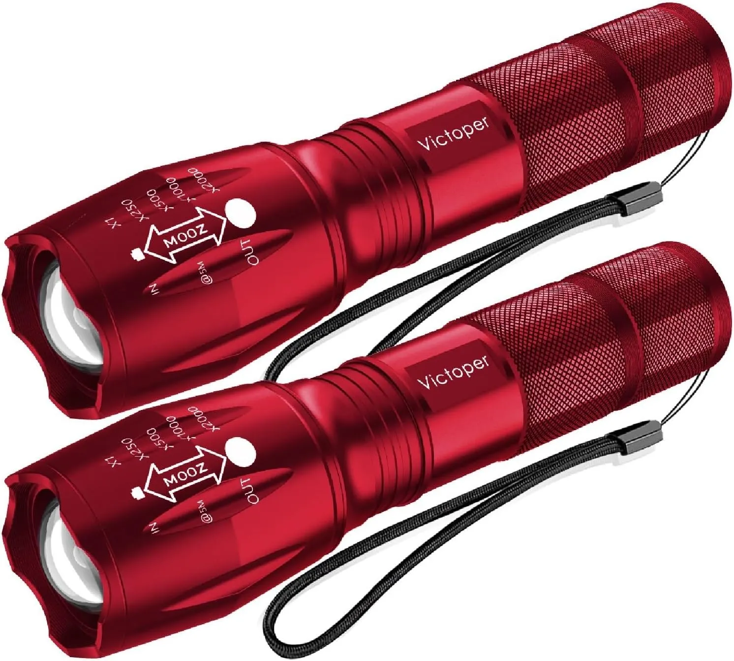 Victoper VT-FLV1000 2-Pack Tactical Flashlights-Victoper