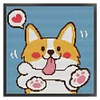 Cute Corgi Dog-14CT Stamped Cross Stitch Kit(25x25cm)