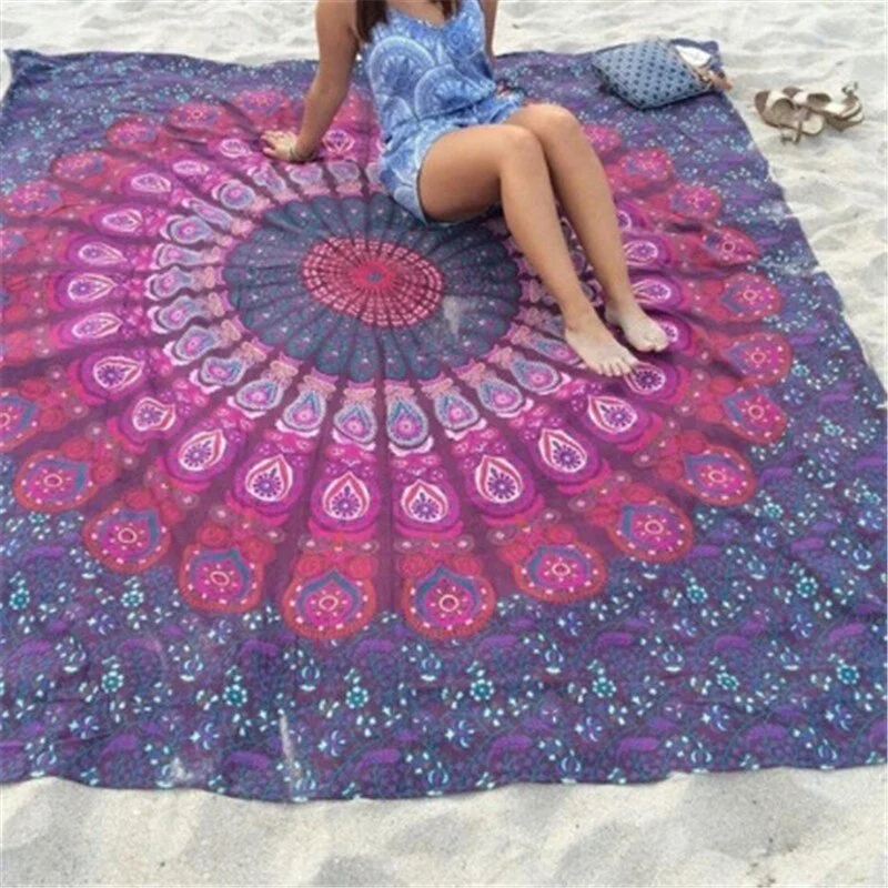 Oversize Hippie Mandala Tapestry Wall Hanging Bohemian Psychedelic Tapestry Fabric Wall Carpet Bed Sofa Cover Picnic Mat Shawl