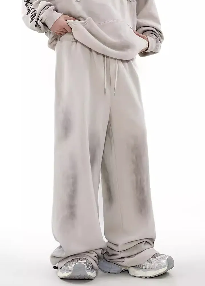 Brownm Hop Graffiti Design Drawstring Sweatpants Unisex