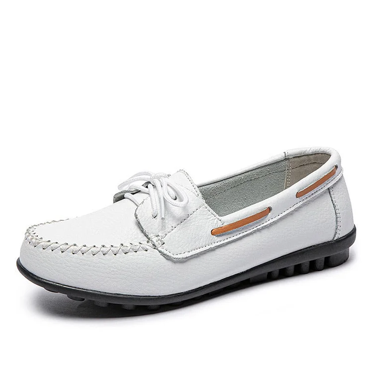Vanccy-Genuine Leather Fashion Women Flats QueenFunky