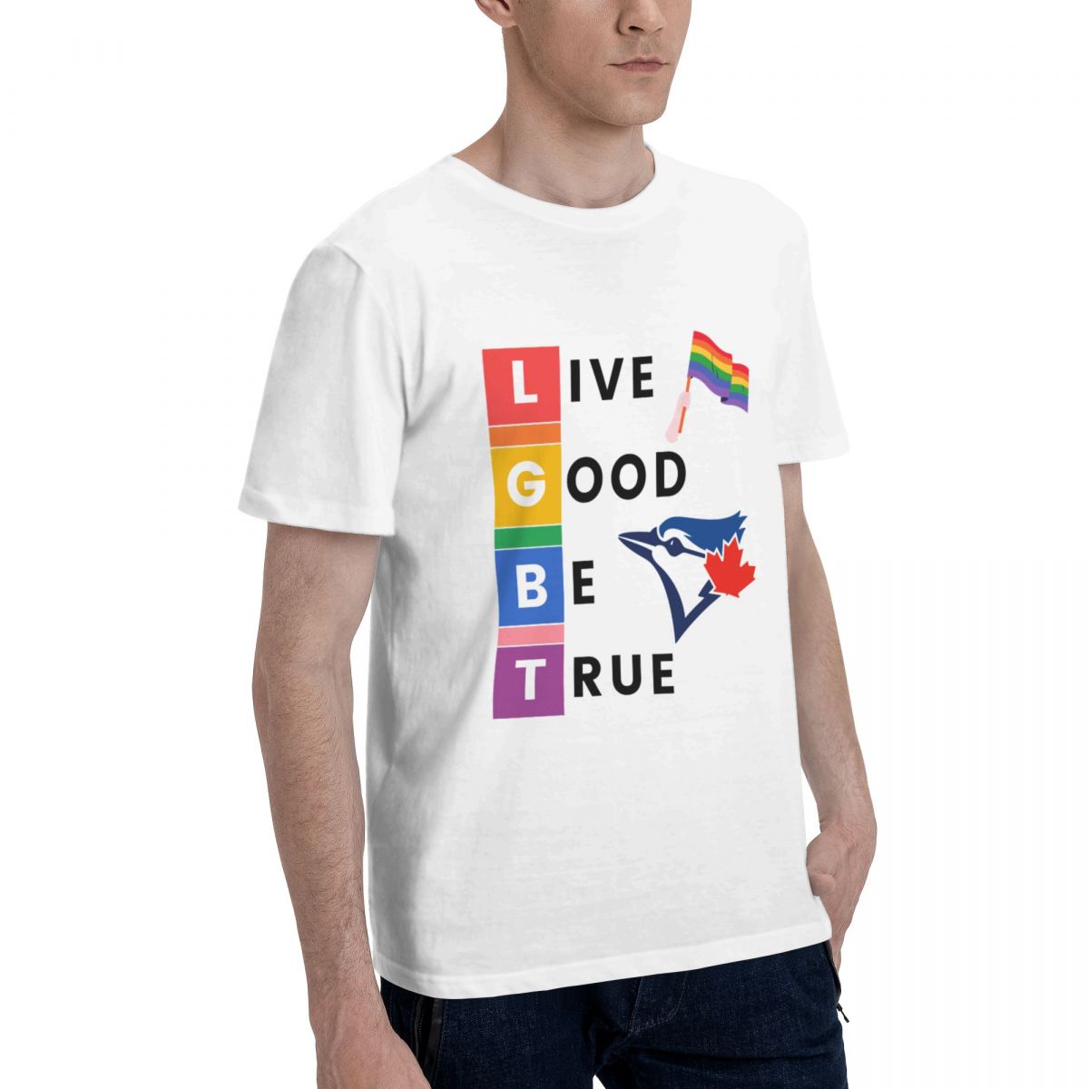 Toronto Blue Jays LGBT Pride Cotton T-Shirt Men's