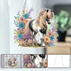 Horse 2D Flat DIY Diamond Art Pendant Special Shape DIY Home Decor Hanging Charm