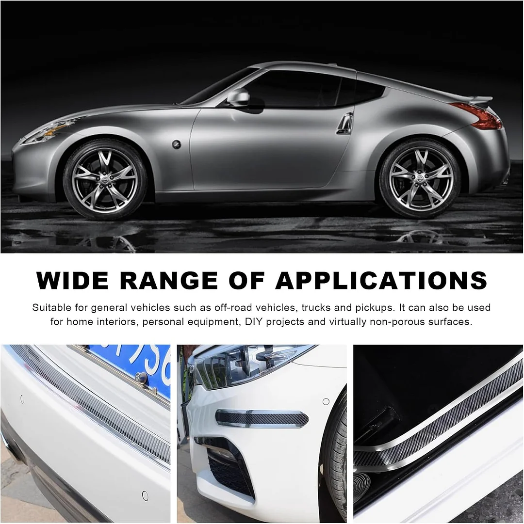 Car door anti-collision and anti-scratch cover sticker, waterproof carbon fiber door sill protection tape