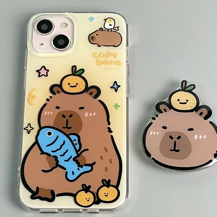 3D Flying Goose Bracket Phone case For huawei p60 p50 p40 p30 p20 p30 lite p40lite mate 50 40 30 20 cover
