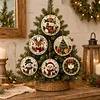 6pcs DIY Pearl Diamond Painting Christmas Tree Hanging Ornaments
