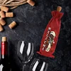 2pcs Christmas Diamond Art Linen Wine Gift Bag Diamond Painting Red Wine Bag Kit