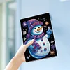 (US Local)Snowman Special Shaped 5D DIY Diamond Art Painting Notebook Kit for Beginners