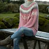 Gioiacombo&trade; Nuovo maglione jacquard ispessito da donna autunno e inverno