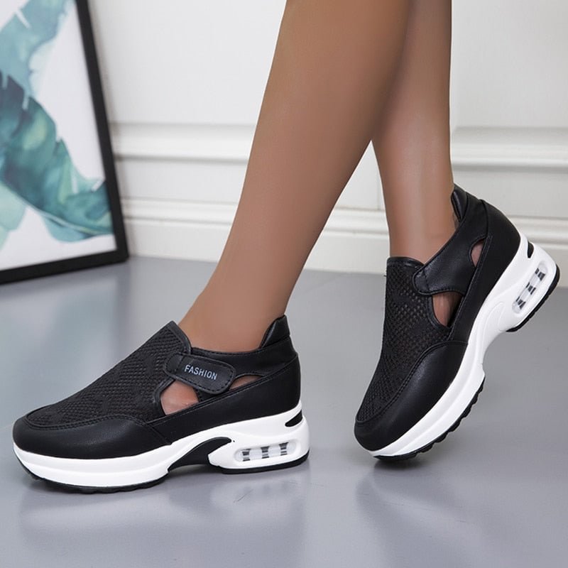Light Breathable Mesh Women Sneakers Spring Summer Big Size Unisex Casual Shoes Woman Air Cushion White Platform Sneakers