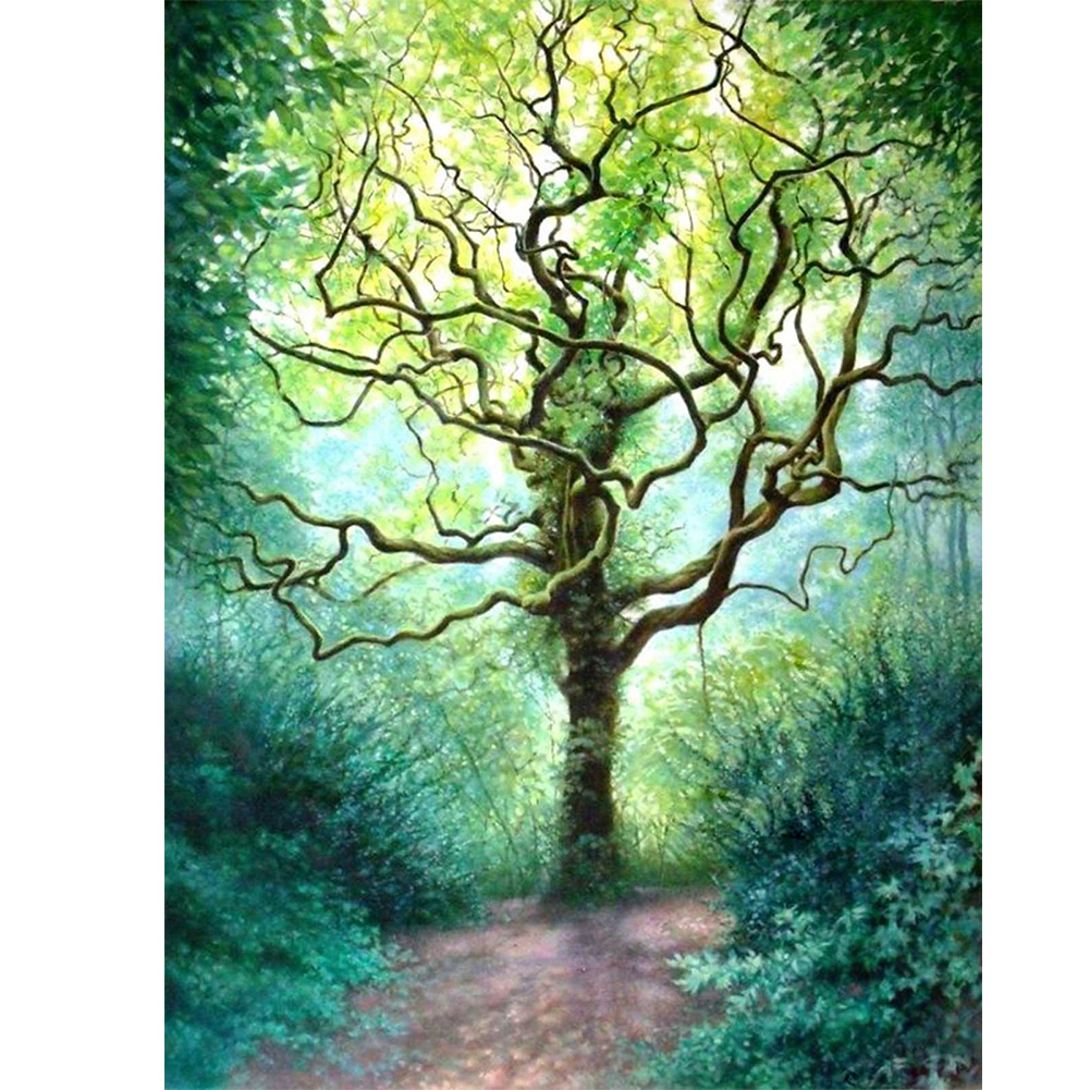 

30*40CM - Round Drill Diamond Painting - Forest Landscape, 501 Original