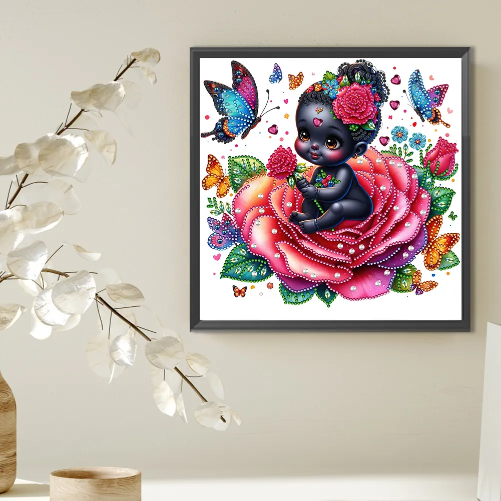 Diamond Painting - Partial Special Shaped Drill - Rose Child(Canvas|30*30cm)