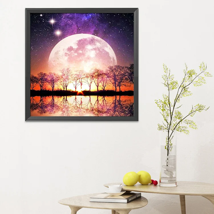 Tree Moon Stamped Cross Stitch Kits - Counted Cross Stitch Kits