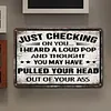 Humorous calligraphy - Vintage Metal Signs - 20*30cm/30*40cm - Warning