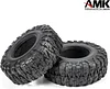 AMK 4pcs RC Tires 2.2inch RC Rubber Tyre Set Wheel Tires for 1/10 RC Crawler TRX4 Axial SCX10 III AXI03007 D90 TF2 MST Tamiya Redcat Gen 8 Gen 7 Tires