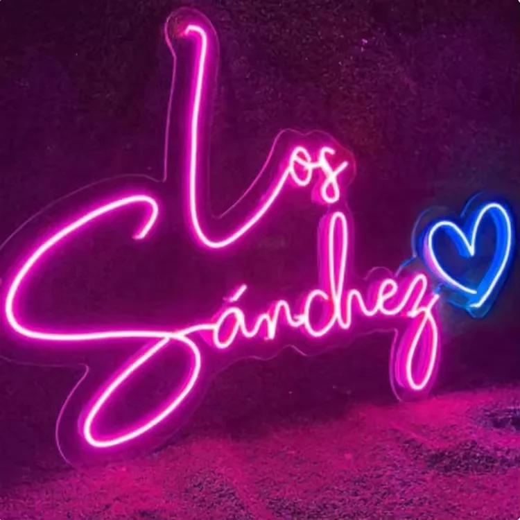 Personalized Name with Heart LED Acrylic Neon Lights