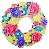 Diamond Painting Flower Wreath with Chain Art Pendant