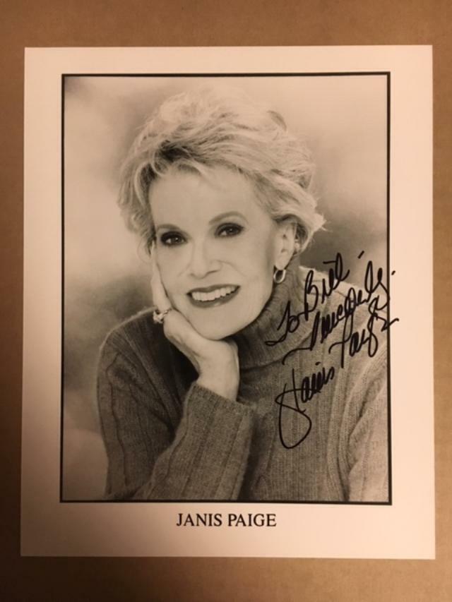 Janis Paige Boldly Signed 8x10 Photo Poster painting with Auction House COA