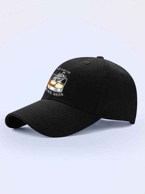 LOOSE LIPS SINK SHIPS SKULLS SHIP IN THE WATER Basic Trucker Baseball Caps