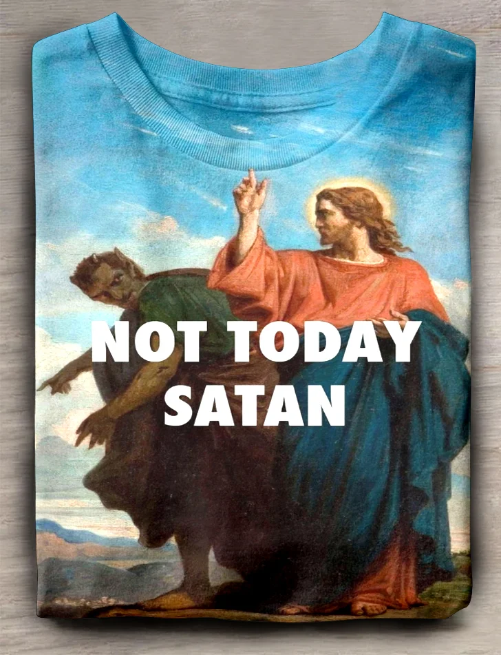 Eagerlys  Not Today Satan T-shirt Eagerlys