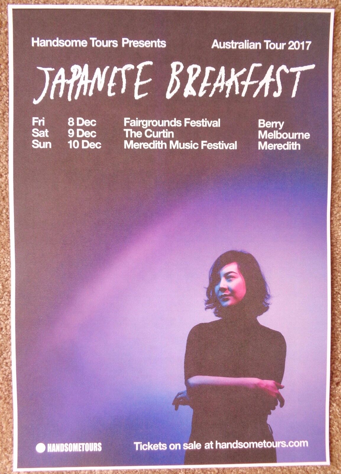 JAPANESE BREAKFAST 2017 Tour POSTER Australia Gig Concert Michelle Zauner