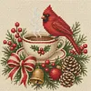 Warm Brew Cardinal DIY 14CT 2 Strands Stamped Cross Stitch Kit for Adults tapestrymarket