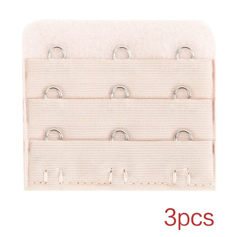 3PCS Bra Extension Lingerie Strap Extender Replacement Womens Accessoires With 3 Hooks Bar Extender Buckle Extension Lingerie