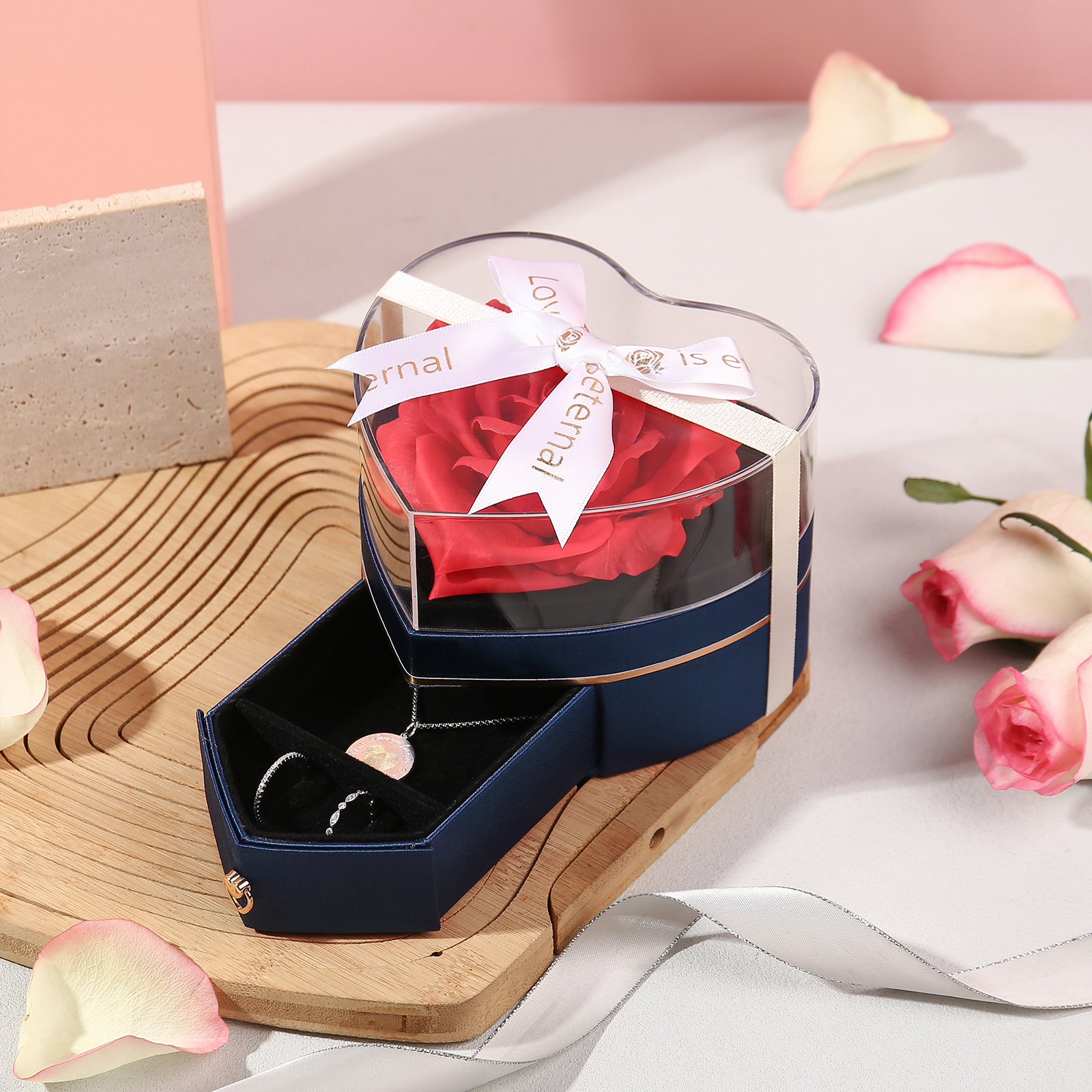 Rose Exquisite Jewelry Box Storage Box Valentine's Day Gift Packaging Box