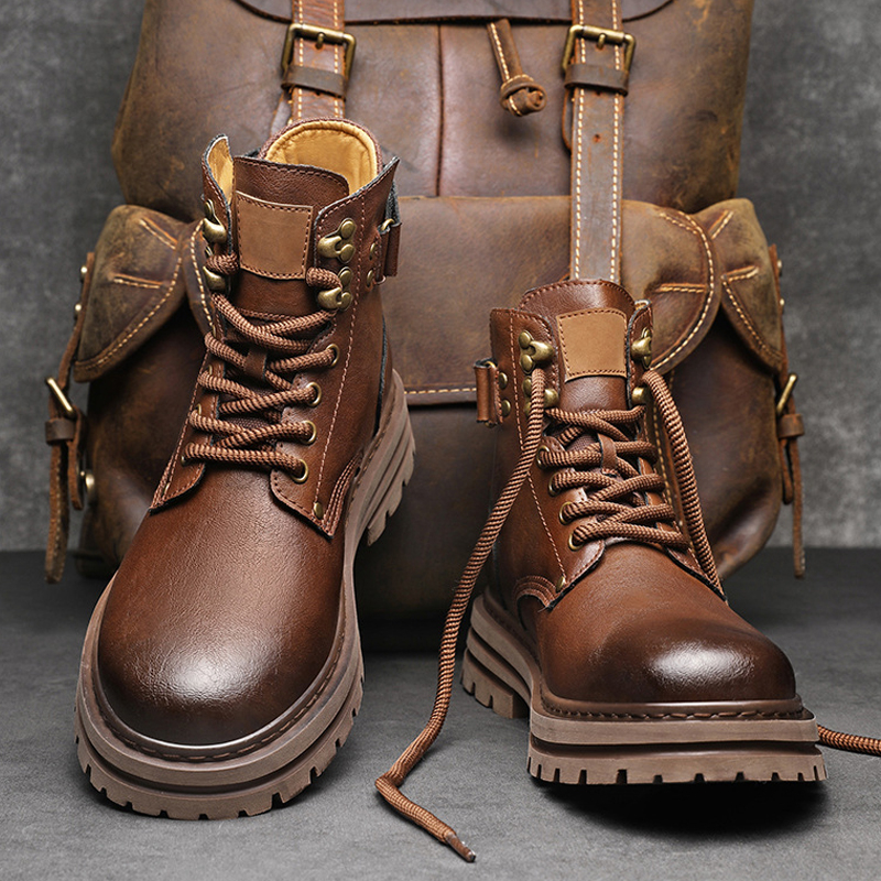 Outdoor Motorcycle High Top Men's Work Boots