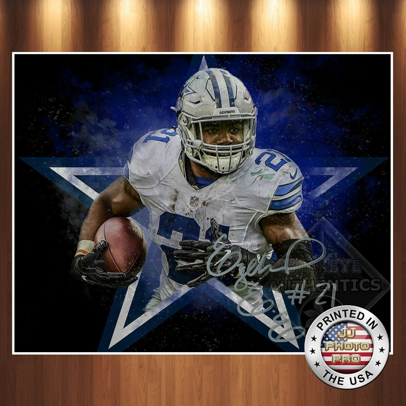 Ezekiel Elliott Autographed Signed 8x10 Photo Poster painting (Cowboys) REPRINT