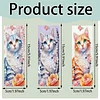 3Pcs DIY Pearl Painting Cat Bookmark with Butterfly Pendant Home Office Supplies Gift for Book Lovers