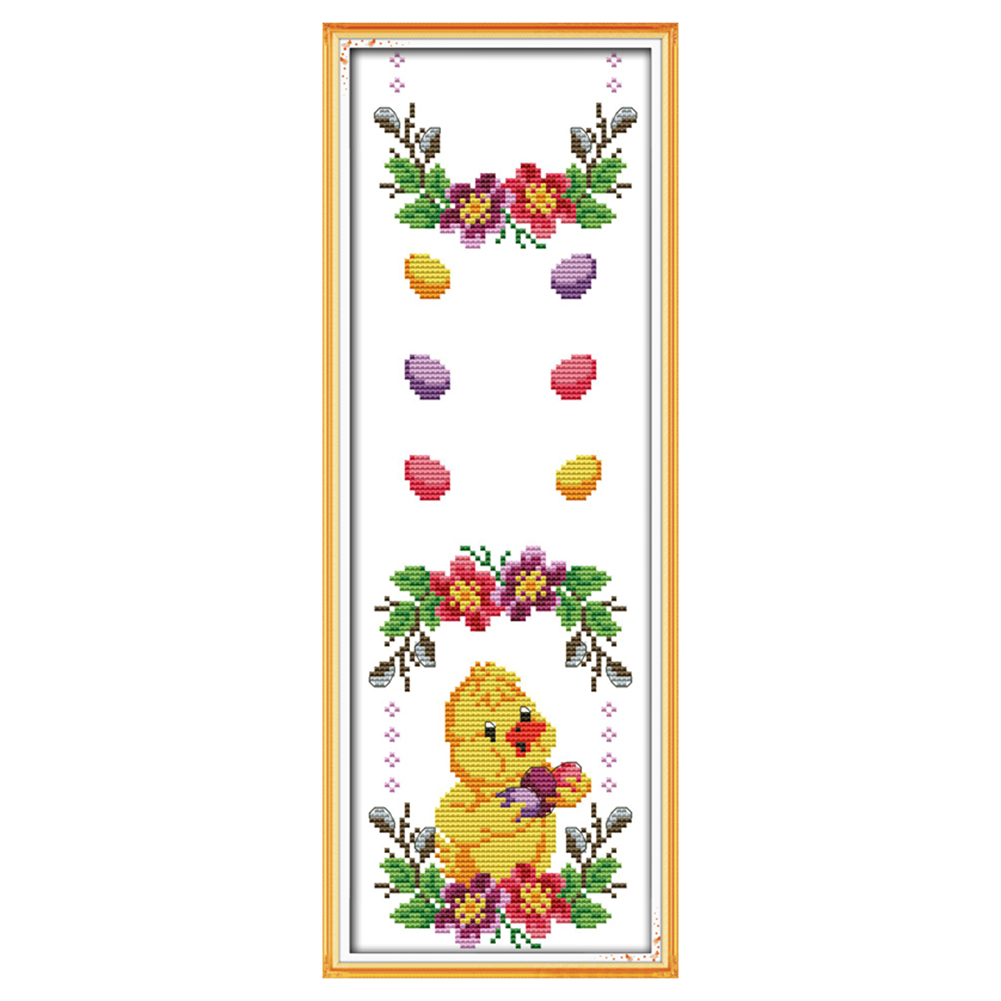 

Cute Chick - 14CT Stamped Cross Stitch - 41*16CM, 501 Original