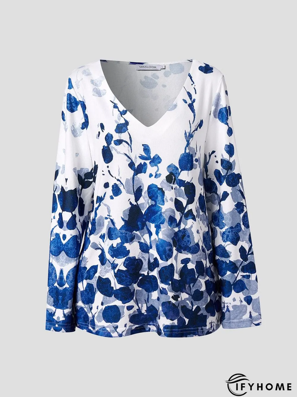 Long Sleeve Casual Floral Top | IFYHOME