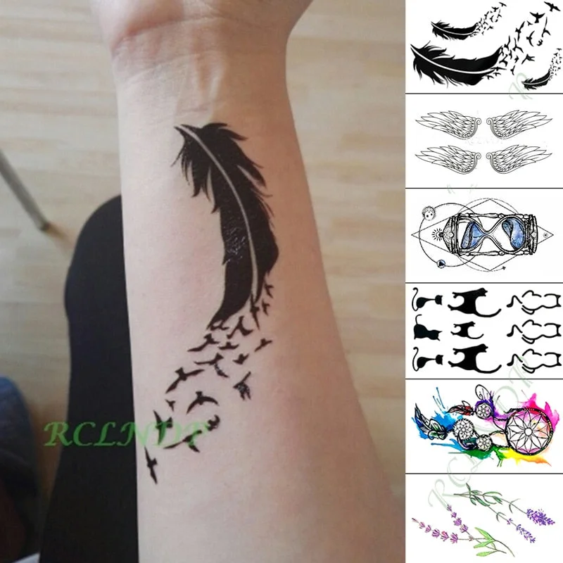 Waterproof Temporary Tattoo Sticker Love Heart Heartbeat Fake Tatto sexy clavicle Hand Arm Flash Tatoo for Kid Girl Men Women