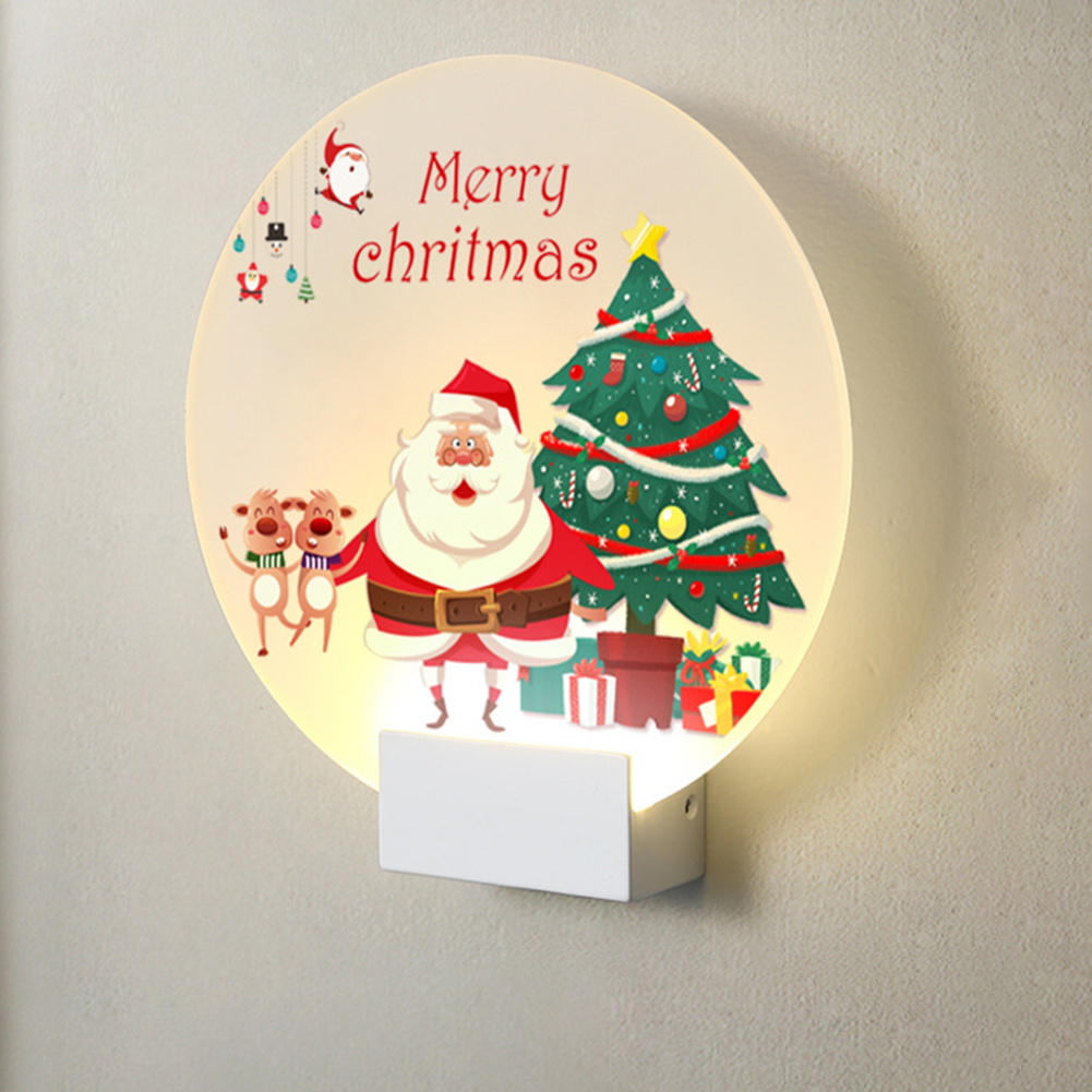

LED Wall Lamps Acrylic Round Light Christmas Ornament Indoor Holiday Decor, 110v, 501 Original