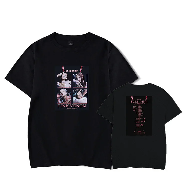 BLACKPINK PINK VENOM Album Print T-shirt