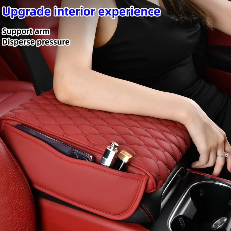 Memory Cotton Leather Car Armrest Box Pad
