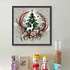 (US Only)Xmas Tree Printed Cross Stitch Kit 45x45cm DIY 11CT Embroidery Craft Set Decor